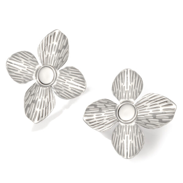 Wholesale Cross-border New Retro Exaggerated Design Petal Ear Studs Advanced Design Earrings Earrings for Women