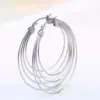 Wholesale Lady Round Titanium Steel Plating Earrings 1 Pair