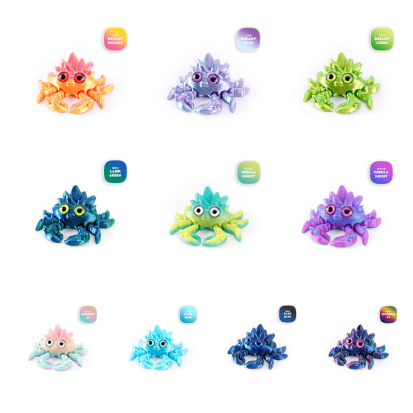 Wholesale 3D printing cross-border hot-selling crystal gem crab fish tank landscaping ornaments can move one joint creative hand