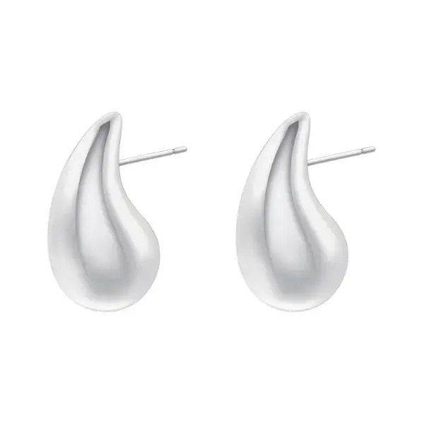 Wholesale 1 Pair Vintage Style Simple Style Streetwear Water Droplets Plating Copper 18k Gold Plated Ear Studs