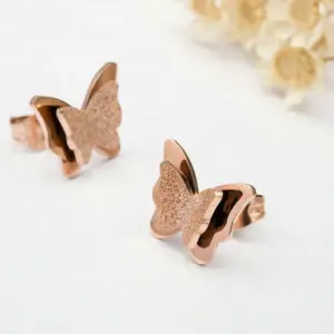 733 Frosted Butterfly / Rose Gold