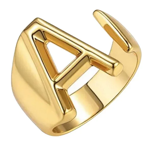 Wholesale Fashion Letter Brass Rings 1 Piece