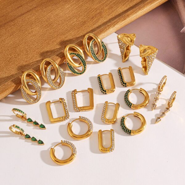 oly-0b941a2971b11eb0949703e8e29806d6 Wholesale Stainless steel and titanium steel earrings, geometric earrings