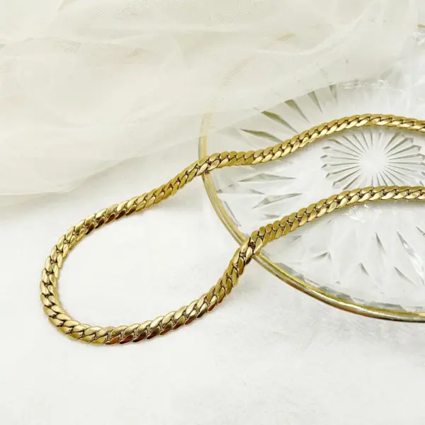 Wholesale Jewelry Fashion Geometric 304 Stainless Steel 14K Gold Plated Plating Stainless Steel Necklaces