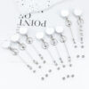 Wholesale DIY retractable card holder with beaded metal smooth pull tab