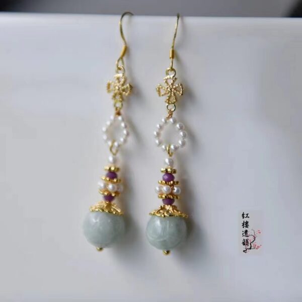 Wholesale Zizai Sheng's Best-Selling Ear Clips and Ear Hooks for Women in Song Dynasty and Ming Dynasties, Han Dynasty Aessories, Honglou's Niche Design New Earrings