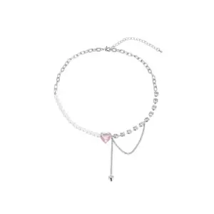 Love Stitching Pearl Japanese And Korean Necklace Design High-grade Light Luxury Niche Clavicle Chain New Women's Necklace