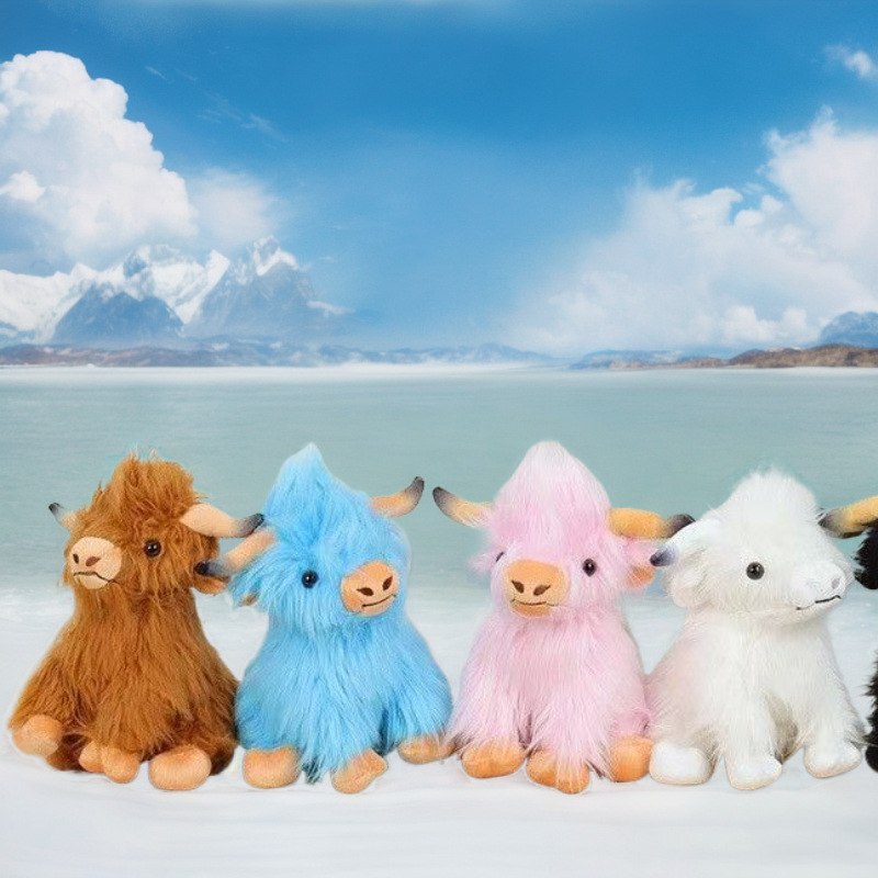 Wholesale Cross-Border New Product Internet Celebrity Heada Cow Simulated Scottish Highland Cow Plush Toy Cow Doll