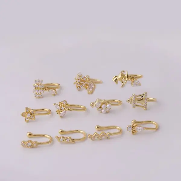 Nose Rings & Studs Fashion Geometric Copper Plating Nose Pin