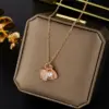 Wholesale PVD Coated Real Gold Plated Shell Stainless Steel Fashion Waterproof Non Tarnish Necklace