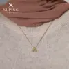 Wholesale 304 Stainless Steel 18K Gold Plated XUPING Simple Style Letter Necklace