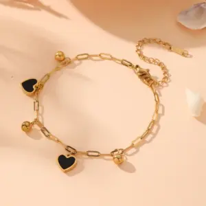 Gold Panther Heart Bracelet