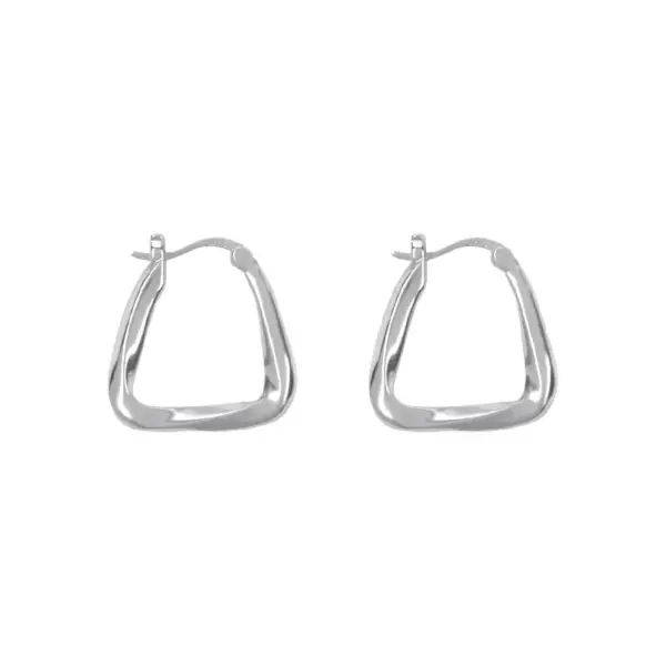 Wholesale 1 Pair Simple Style Geometric Copper Plating White Gold Plated Earrings