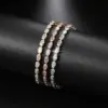 Wholesale Fashion Geometric Copper Inlay Zircon Bracelets 1 Piece