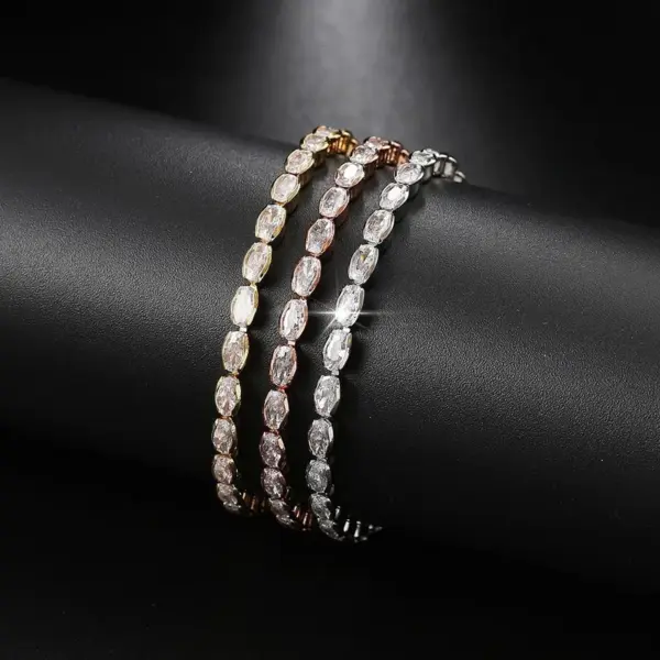 Wholesale Fashion Geometric Copper Inlay Zircon Bracelets 1 Piece