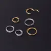 316L Stainless Steel Nose Rings & Studs Geometric Circle Waterproof Non Tarnish Surgical Steel