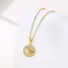 Water Plating Vacuum Plating Real Gold Plated 18K Gold Flower Dragonfly Butterfly 304 Stainless Steel Titanium Steel Simple Style Waterproof Non Tarnish 201 Stainless Steel Pendant Necklace
