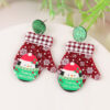 Wholesale Christmas Series Elk Gloves Acrylic Earrings