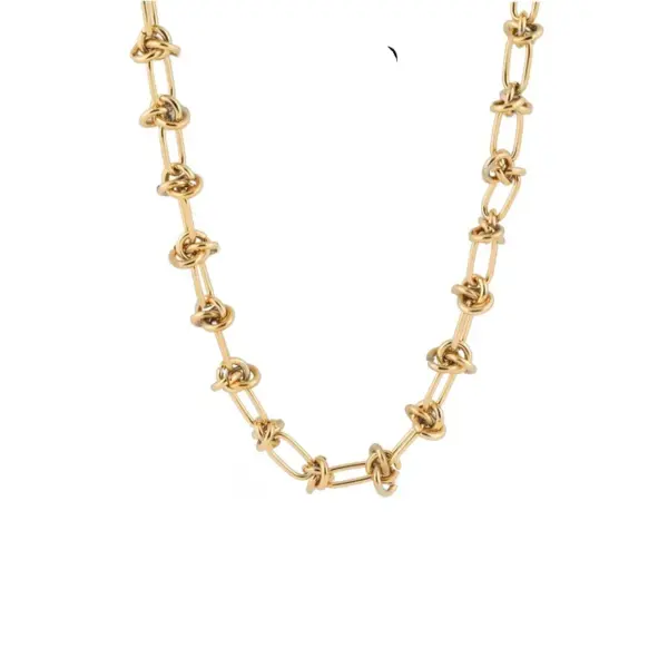 Wholesale British Style Geometric Titanium Steel Chain Necklace 1 Piece