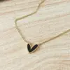 oly-0bfa599b7e9ea8189139101d6b716ca4 Wholesale PVD Coated Real Gold Plated 18K Gold Heart Shape 304 Stainless Steel Simple Style Waterproof Non Tarnish 304 Stainless Steel Pendant Necklace