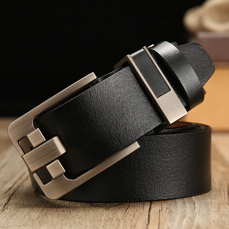 Wholesale New leather belt men European and American retro pinhole buckle leather leather belt casual business belt a