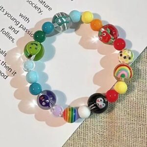 Hand-painted candy heart bracelet