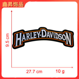 Heated hot melt glue*orange*letters*harley-davidson*height 9.5*27.7cm