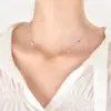 Wholesale PVD Coated Real Gold Plated Triangle Square Water Droplets 201 Stainless Steel Fairy Style Simple Style Waterproof Non Tarnish 201 Stainless Steel Necklace
