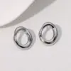 304 Stainless Steel Geometric Circle PVD Coated Stone-Free Real Gold Plated 18K Gold Elegant Simple Style IG Style Waterproof Non Tarnish Gold Silver Ear Studs