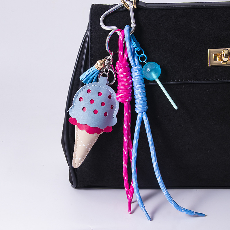 Wholesale Ice cream pendant mini lollip bag charm