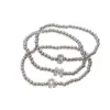 Wholesale Jewelry Simple Style Letter Copper Zircon Inlay Bracelets Beaded Chain