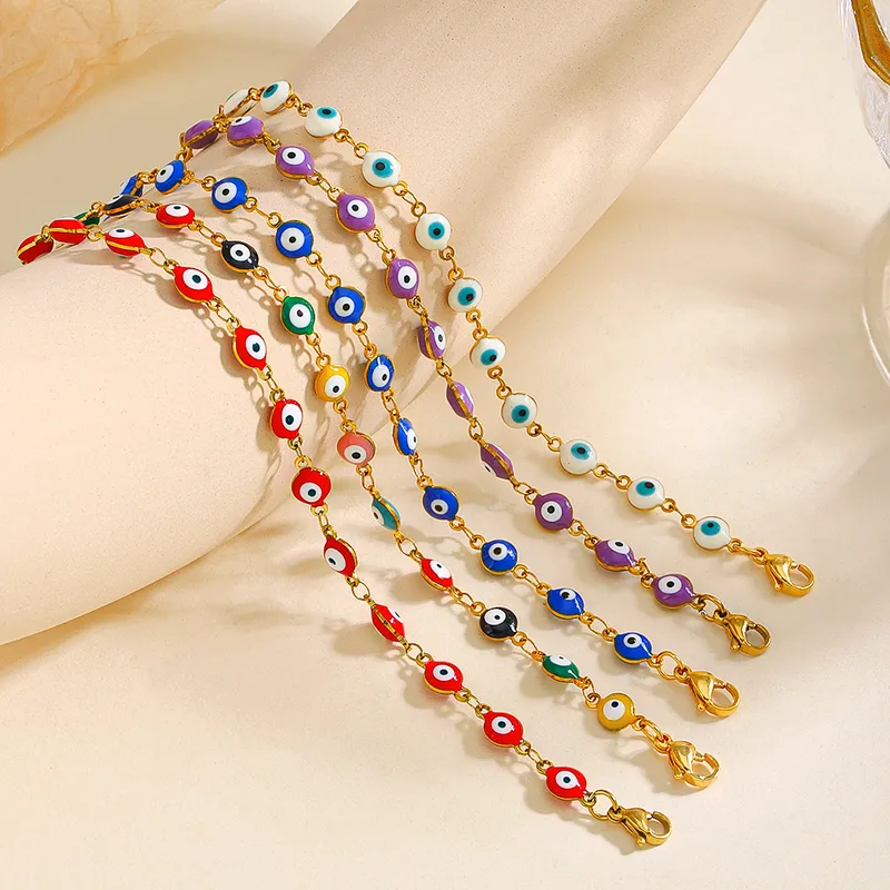 Wholesale Cartoon Style Eye Stainless Steel Plating Bracelets
