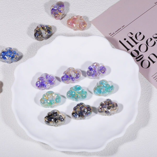 oly-0c2d3a146651762b4b4dc403aad35401 Wholesale Transparent Colorful Shell Five-inted Star Cloud Through-Hole Beads DIY Handmade Beaded Mobile Phone Chain Loose Bead Jewelry Aessories