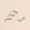 1 Piece Nose Rings & Studs Casual Geometric Pure Titanium Inlay Zircon Nose Pin