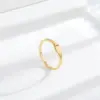 Wholesale Vacuum Plating PVD Coated Real Gold Plated 18K Gold Geometric 304 Stainless Steel Simple Style Waterproof Non Tarnish Rings