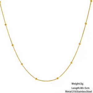 Gold / 09 Round Snake Bead Chain