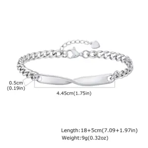 Steel Color / Men's chain width 5MM