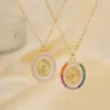 Wholesale Jewelry Commute Virgin Mary 304 Stainless Steel Copper Cable Chain Pendant Necklace