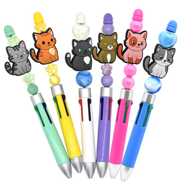 oly-0c522e4b56275a859f9074cb62df6918 Wholesale Random 100pcs Product Cat Creative Ballpoint Pen Bead