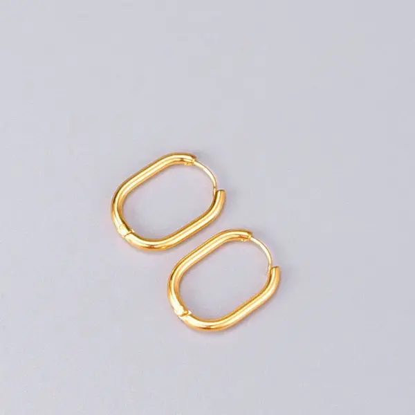 PVD Coated Real Gold Plated 18K Gold Heart 304 Stainless Steel Titanium Steel Fashion Waterproof Non Tarnish Earrings