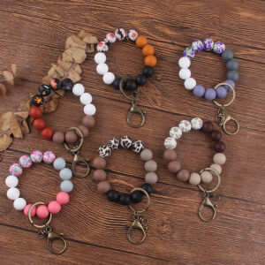 oly-0c6f20da78c73b5d7acf667512a00d24 Wholesale Printed Silicone DIY Printed Beaded Bracelet Keychain Accessories