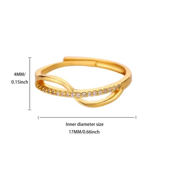 Wholesale Luxurious Vintage Large Imitation Pearl Women's Ring 18K Gold Plated Four-Leaf Clover Rotating Heart Blue Zircon Jewelry Ring