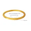 Wholesale PVD Coated Real Gold Plated 18K Gold Solid Color 304 Stainless Steel Fashion Waterproof Non Tarnish 304 Stainless Steel Bangle