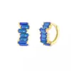 Wholesale 1 Pair Glam Cool Style Solid Color Copper Plating Inlay Zircon Gold Plated Earrings