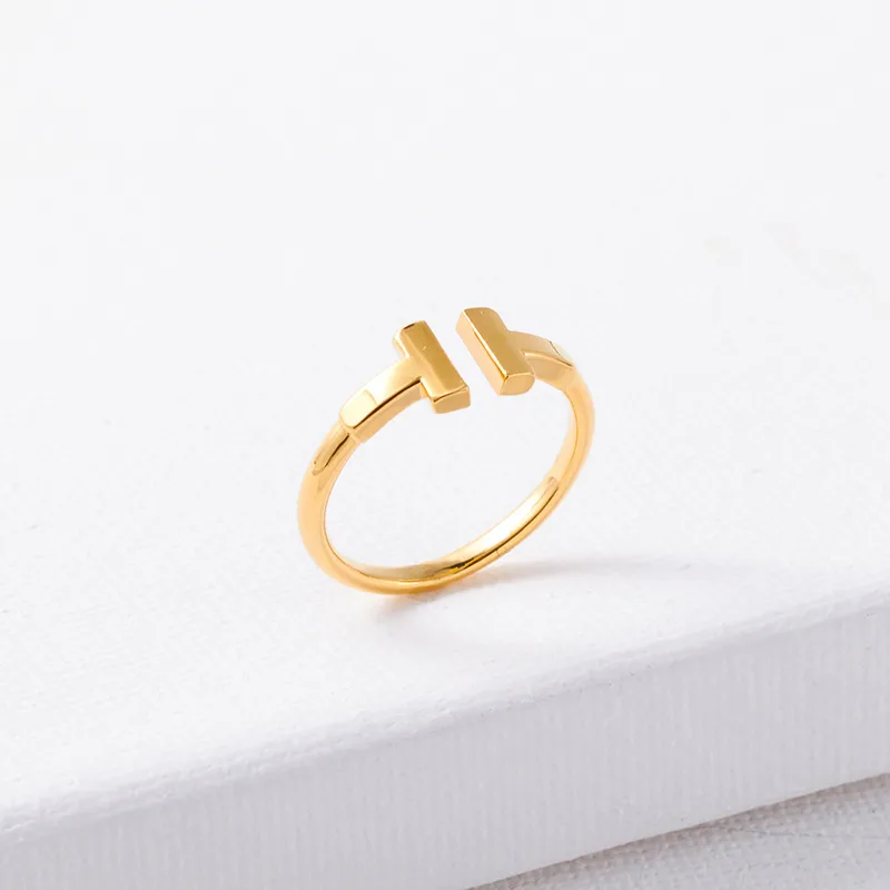 Wholesale 1 Piece Simple Style Letter Copper Plating Inlay Zircon Open Ring