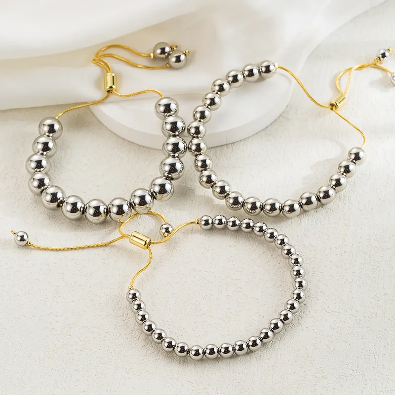 Wholesale Ig Style Classic Style Round Copper 18k Gold Plated Bracelets In Bulk