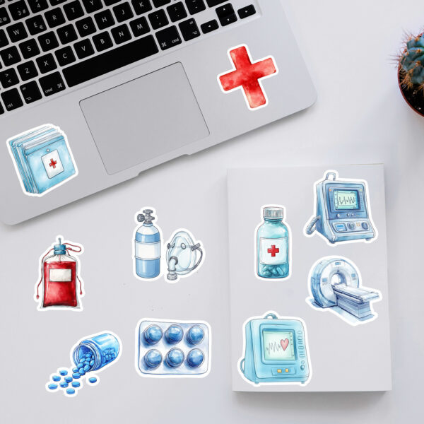 Wholesale DIY Wraps For Craft Cartoon medical doodle stickers