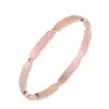 Wholesale Basic Solid Color Stainless Steel 18k Gold Plated Zircon Bangle