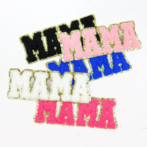 Mom's letter stickers (2)-white / Size: 12.4*4.5CM