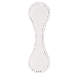 Magnetic buckle bookmark / Litchi grain rice White (with edge)